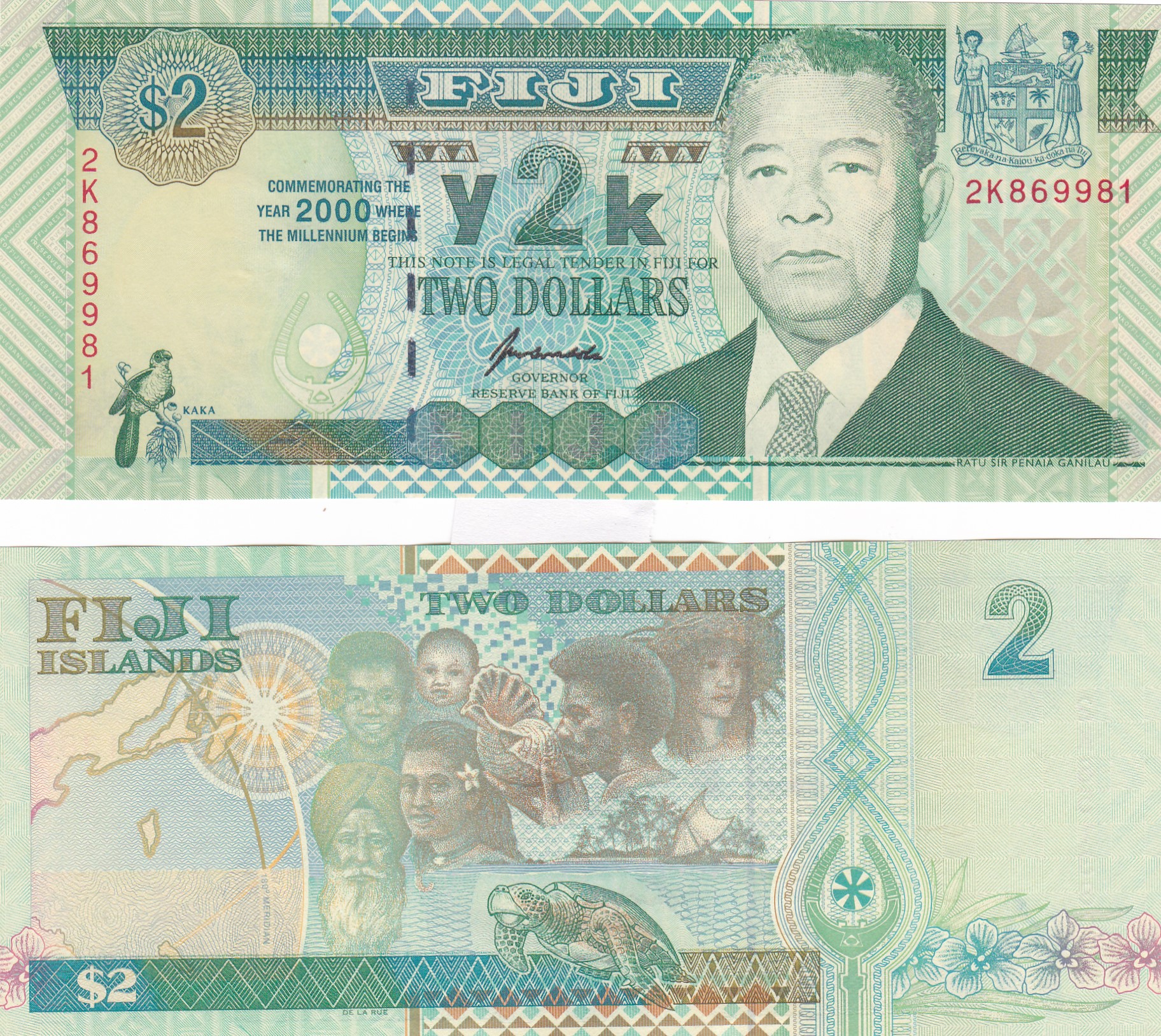 Fiji #102  2 Dollars